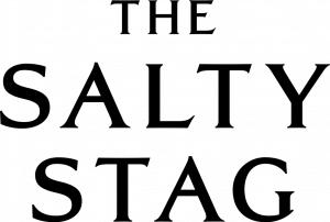 19100 SaltyStag PrimaryLogo Black RGB 6 300x202